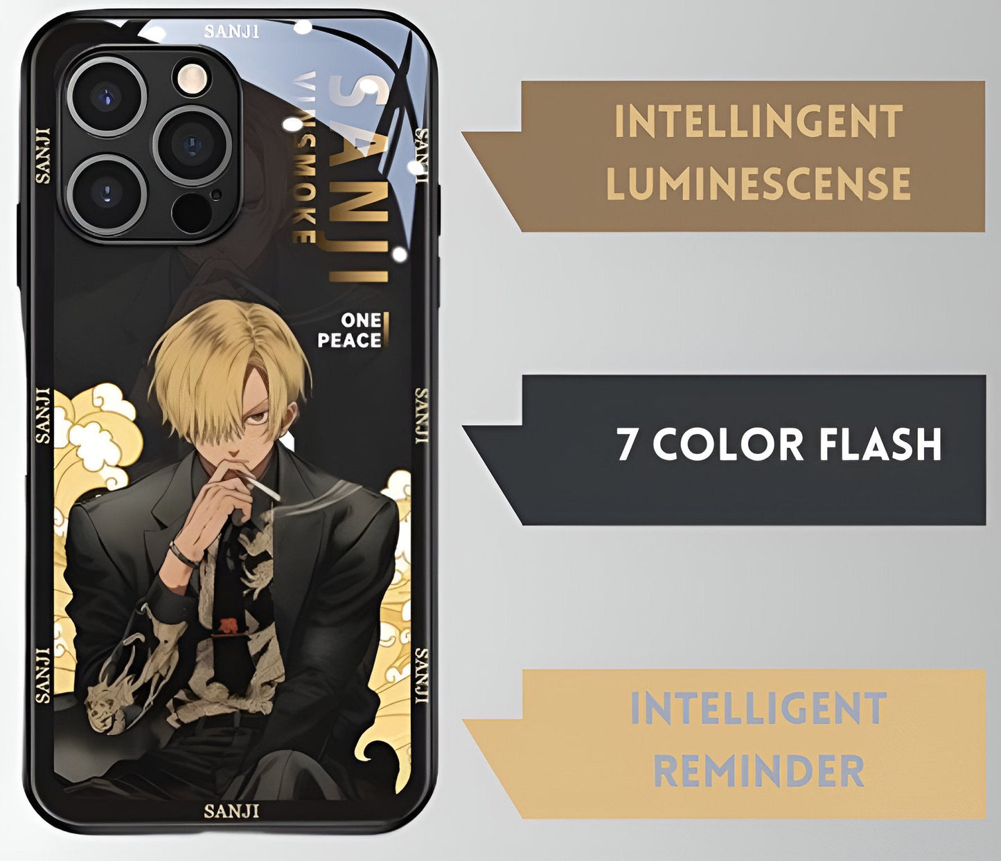 Luxury Light Led Case - One Piece - Sanji Edition