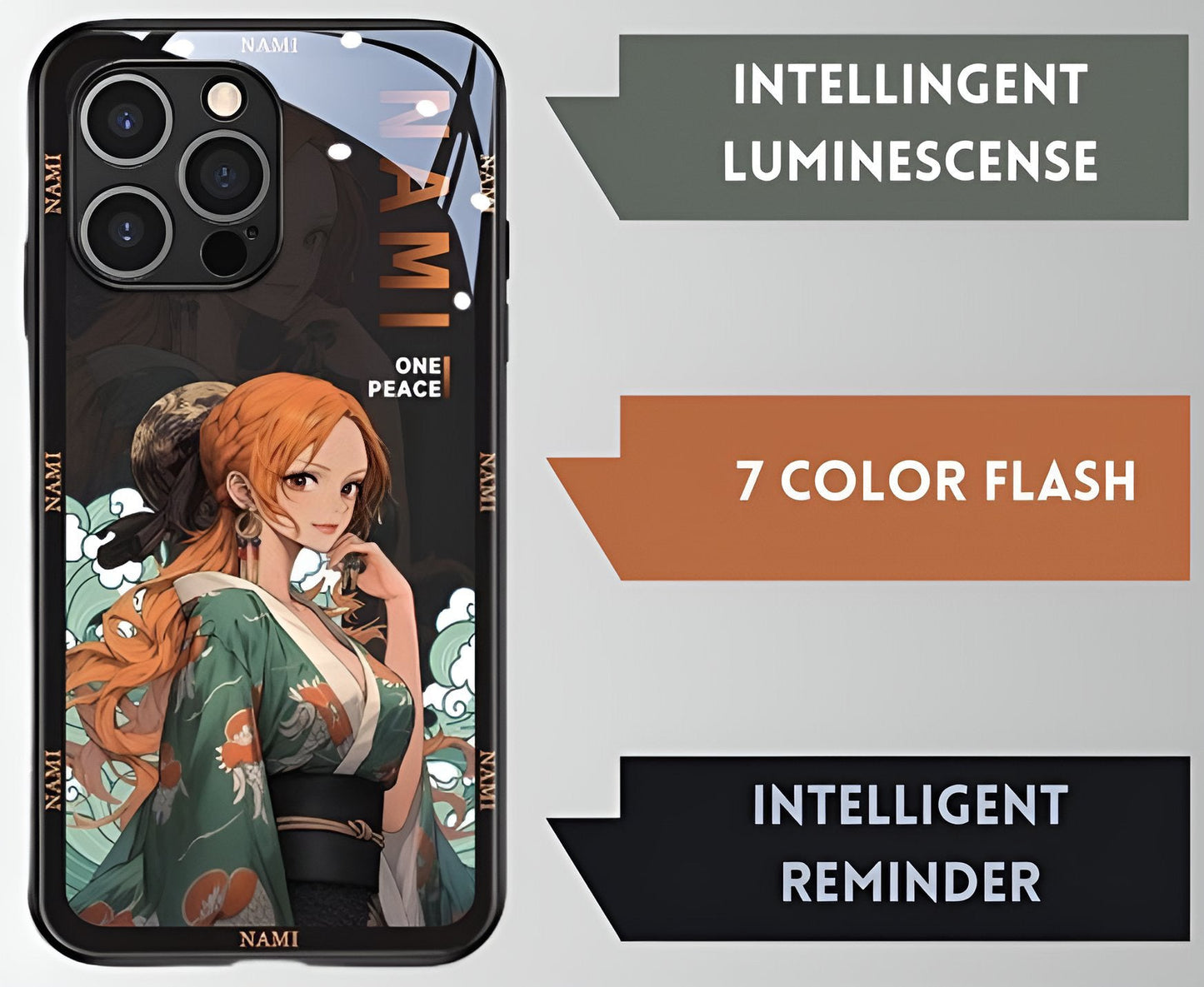 Luxury Light Led Case - One Piece - Nami Edition