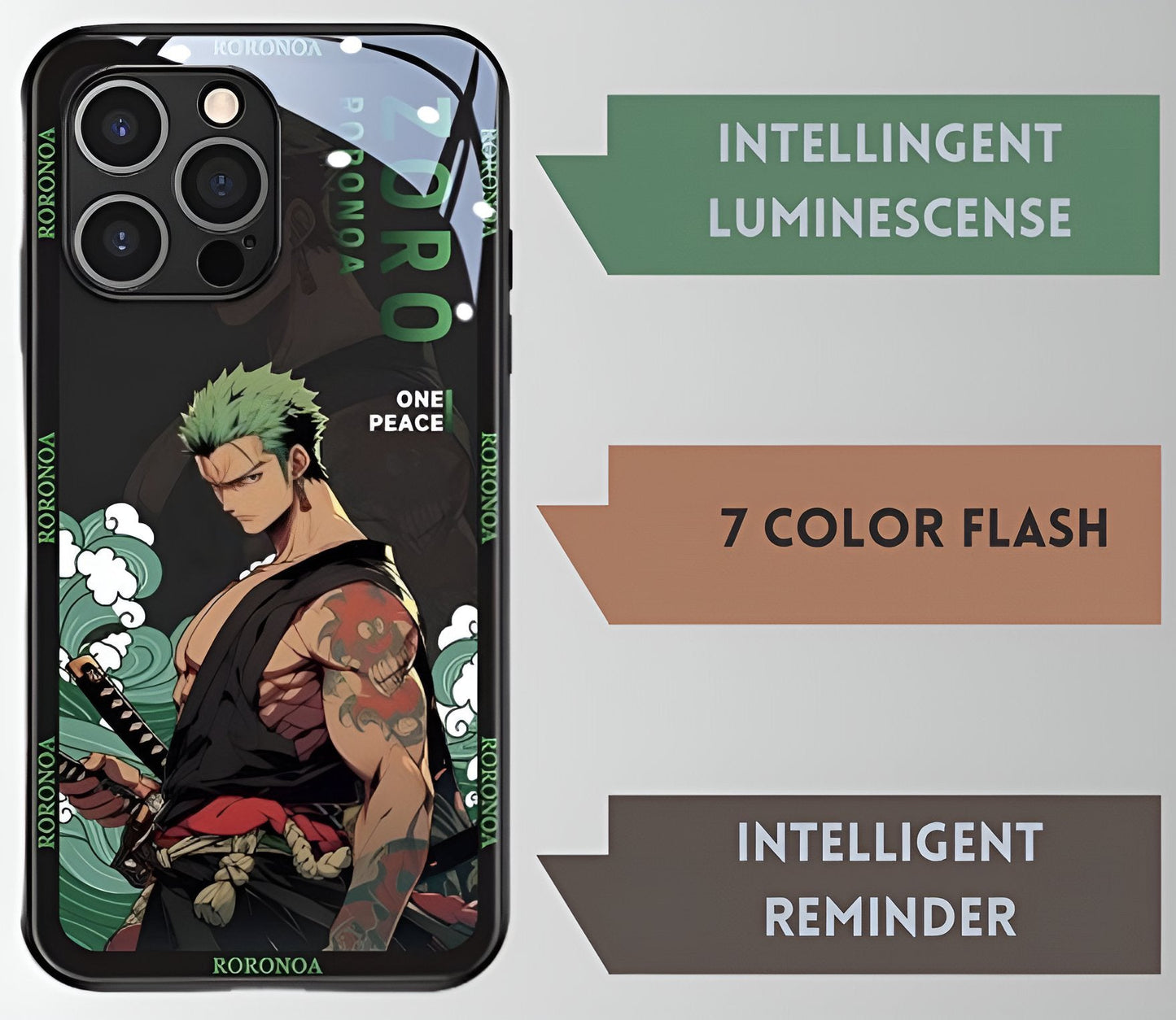 Luxury Light Led Case - One Piece - Zoro Edition