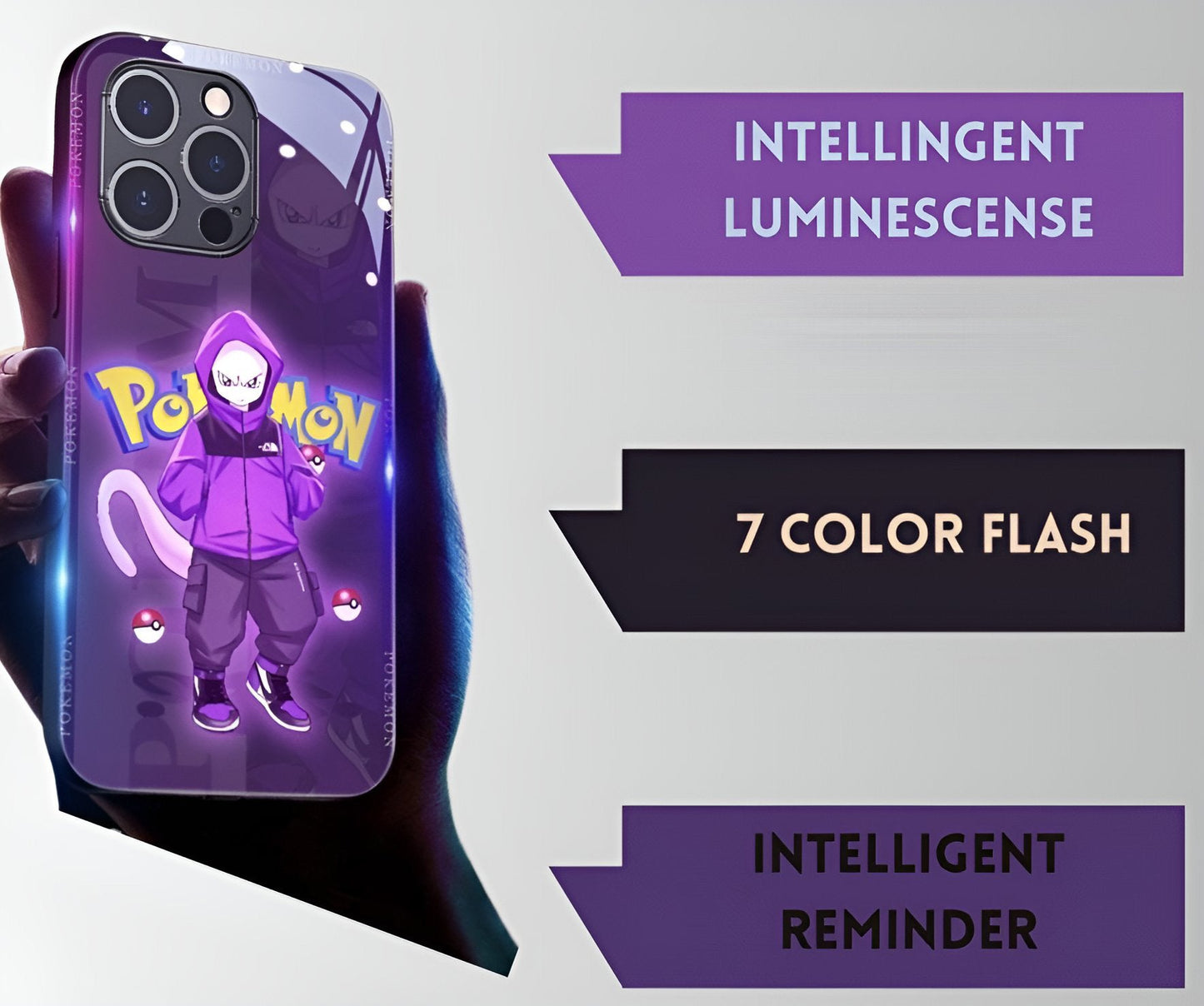 Luxury Light Led Case - Pokèmon - Mewtwo Edition