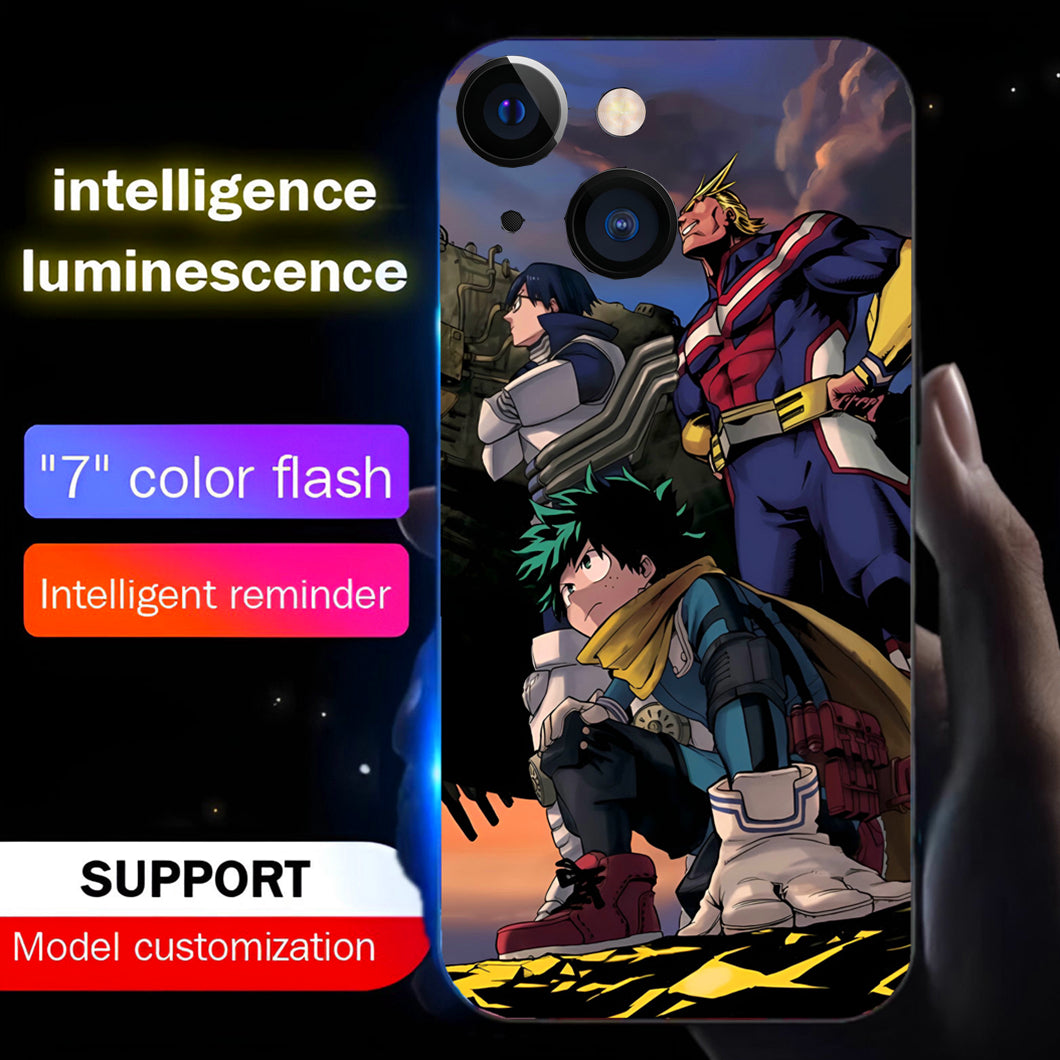 Luxury Light Led Case - My Hero Academia - Midoriya & All Might & Ida