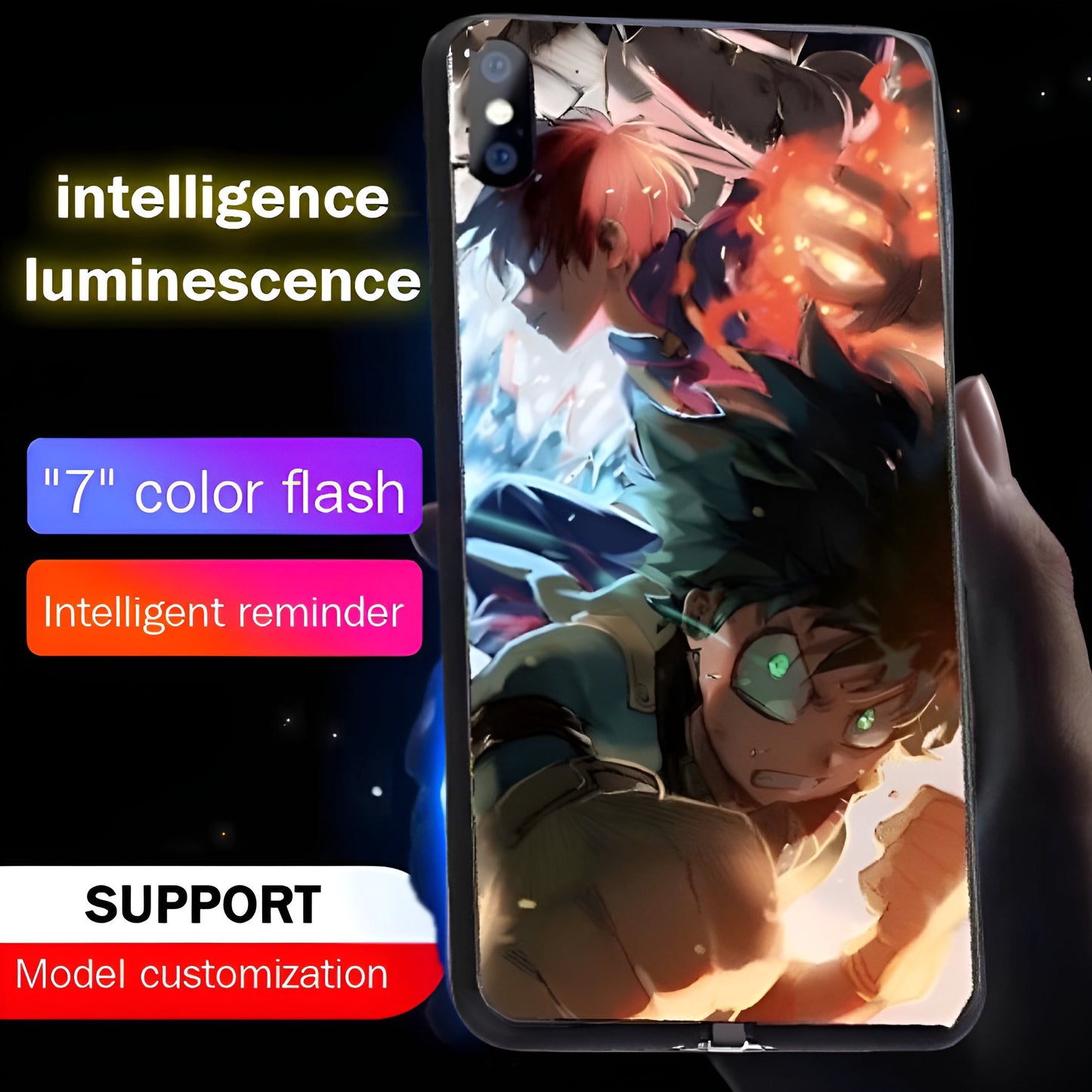 Luxury Light Led Case - My Hero Academia - Todoroki & Midoriya Edition