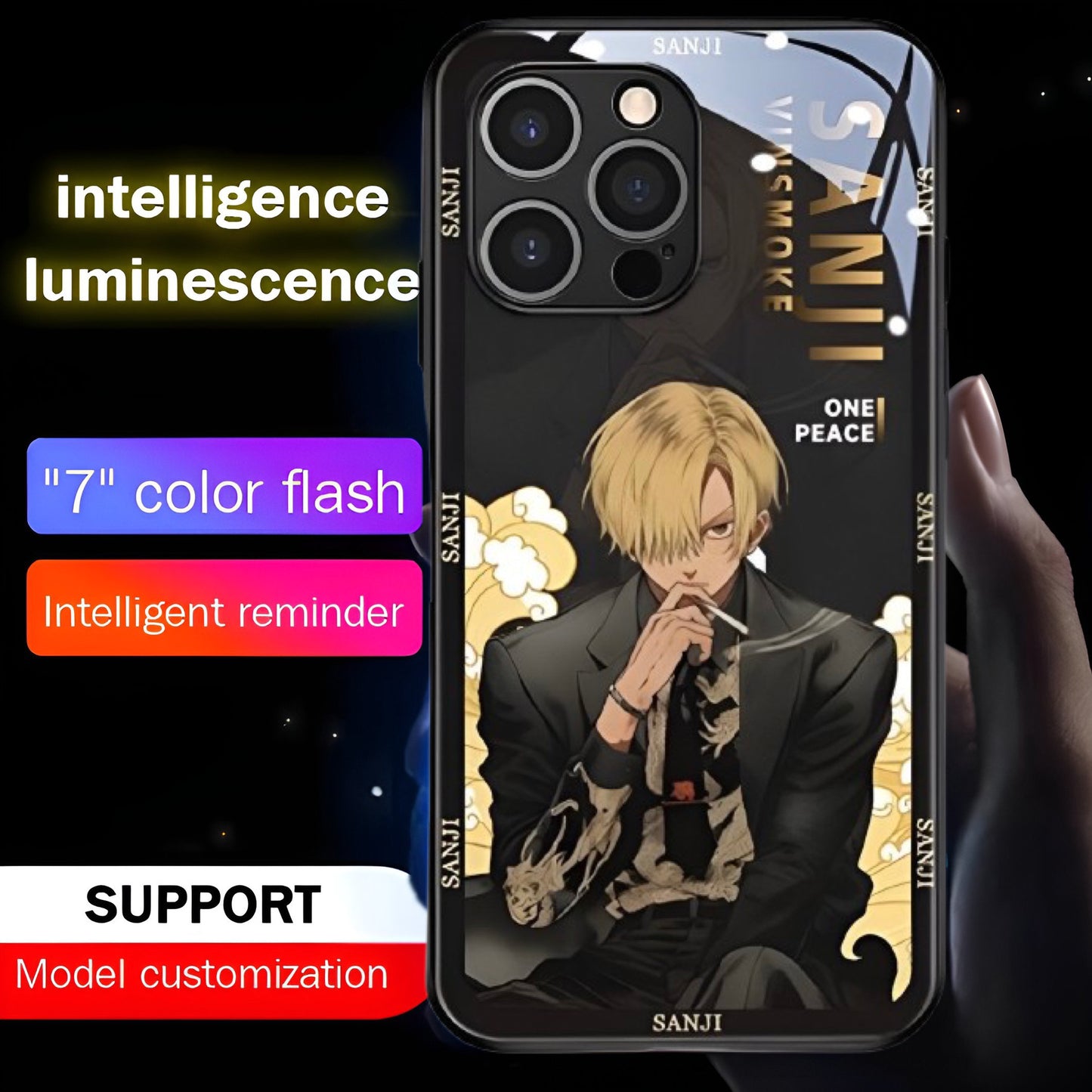 Luxury Light Led Case - One Piece - Sanji Edition