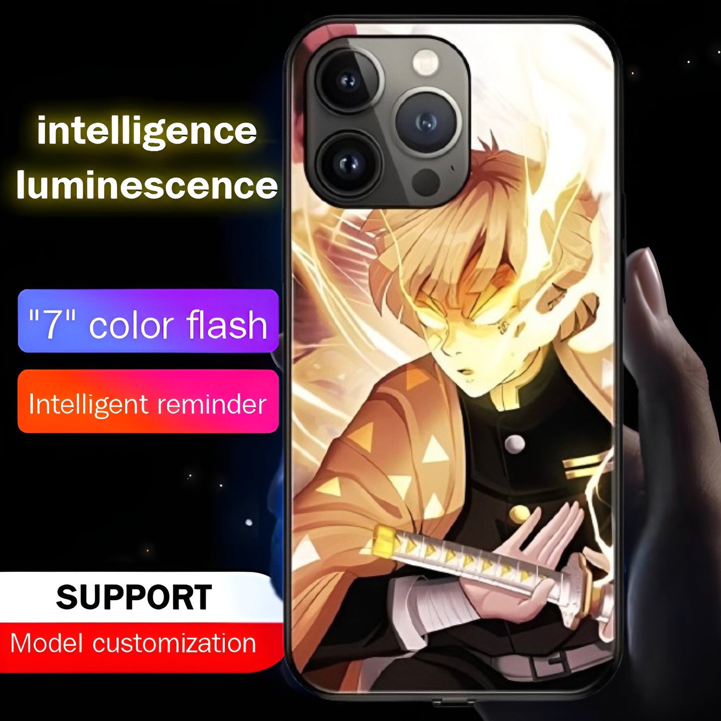 Luxury Light Led Case - Demon Slayer - Zenitsu Edition