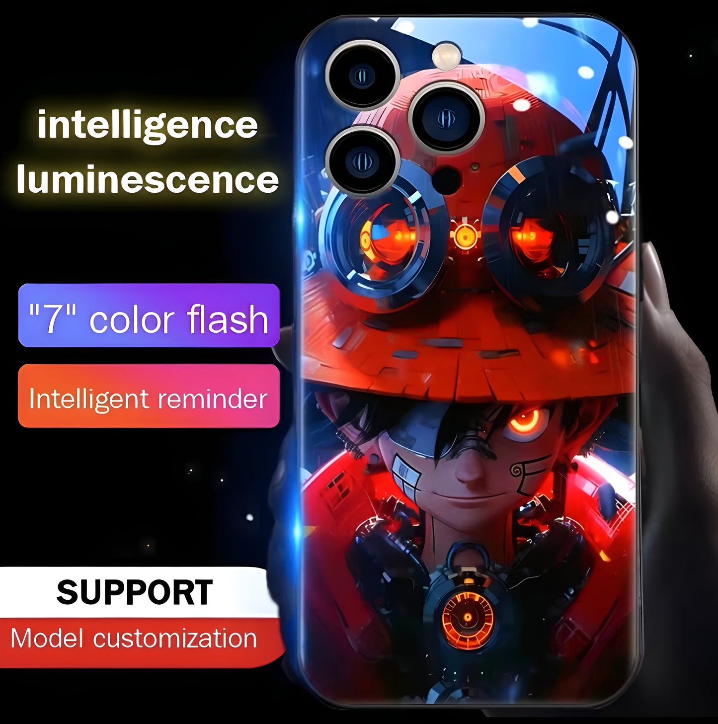 Luxury Light Led Case - One Piece - Luffy Alternative Edition