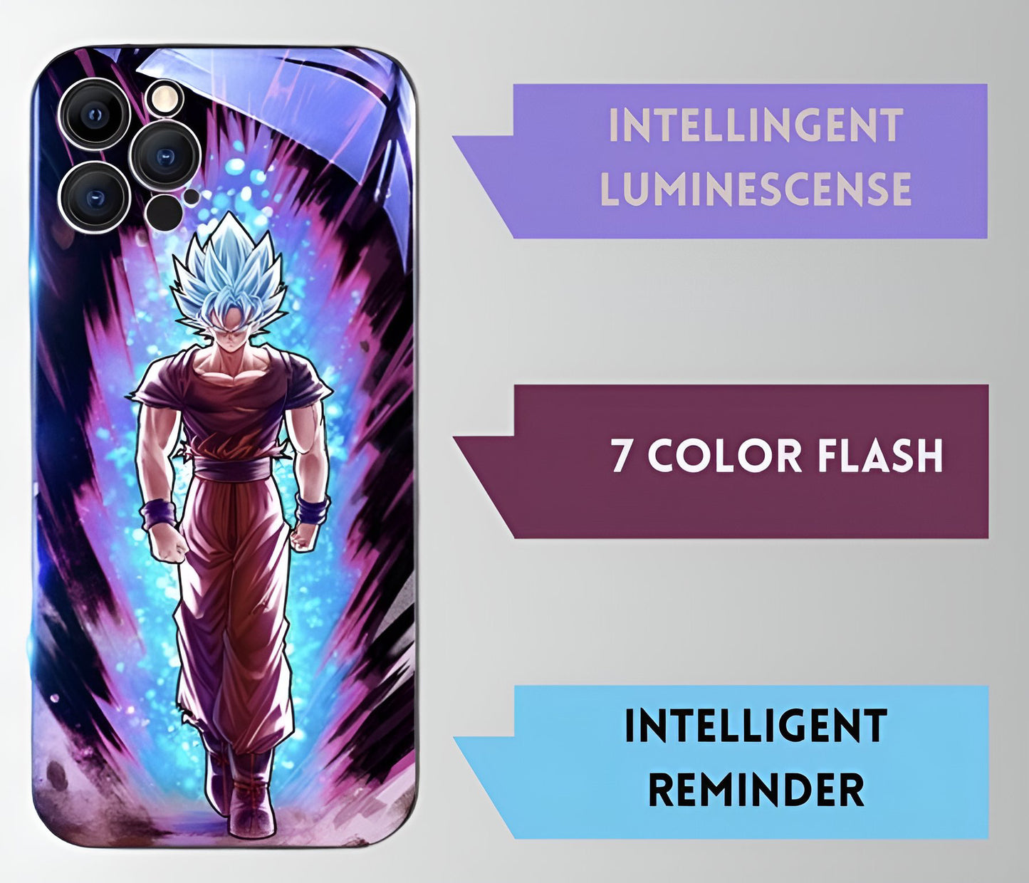 Luxury Light Led Case - Dragon Ball - Goku Ssj Blue Kaioken Edition