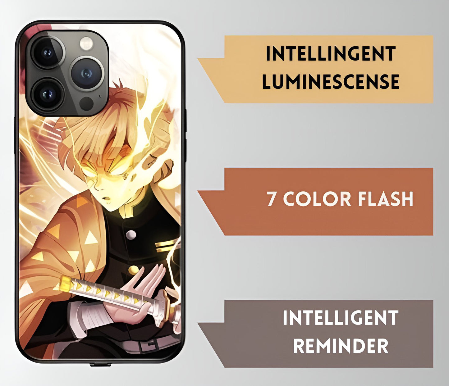 Luxury Light Led Case - Demon Slayer - Zenitsu Edition