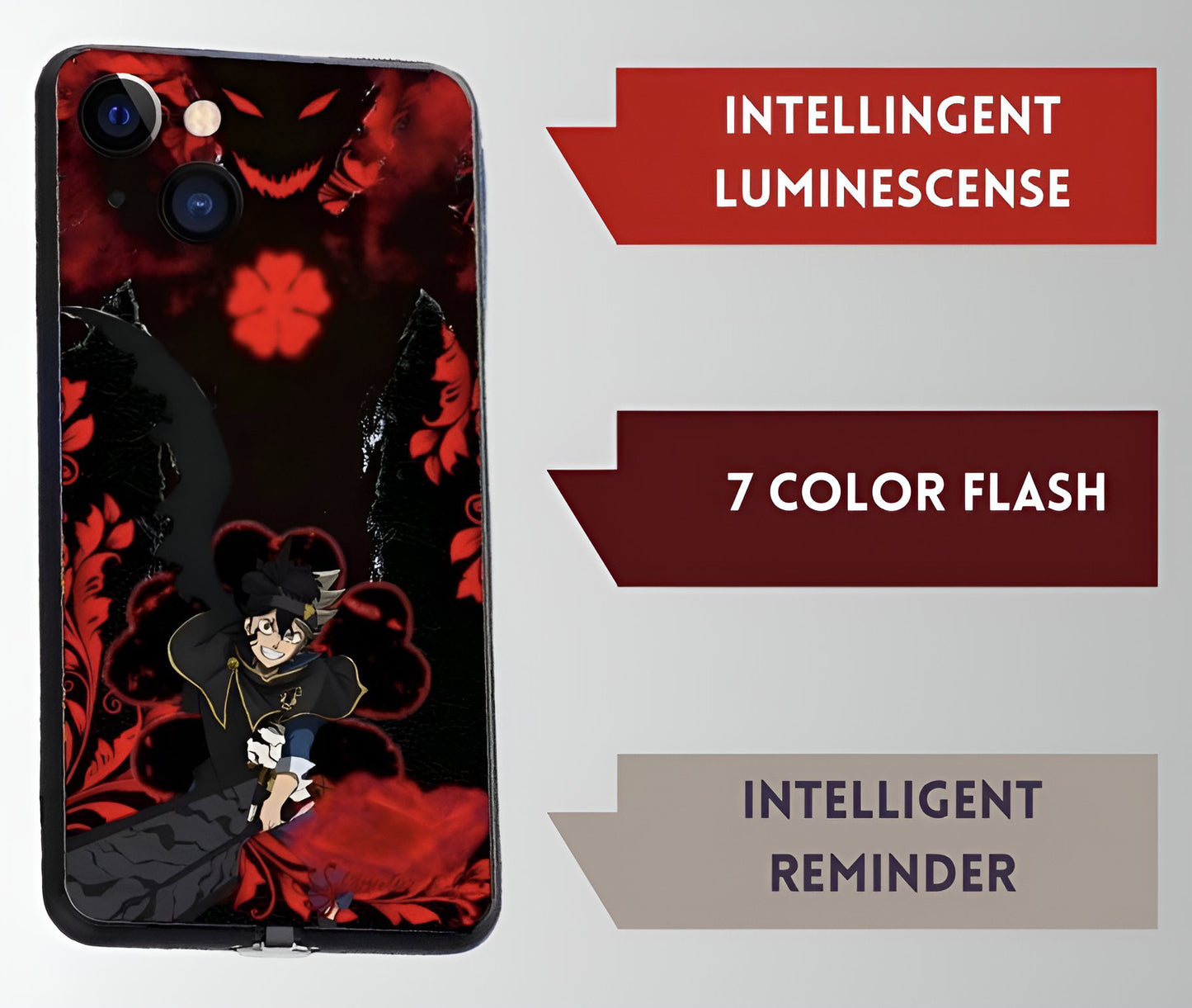 Luxury Light Led Case - Black Clover - Asta Edition