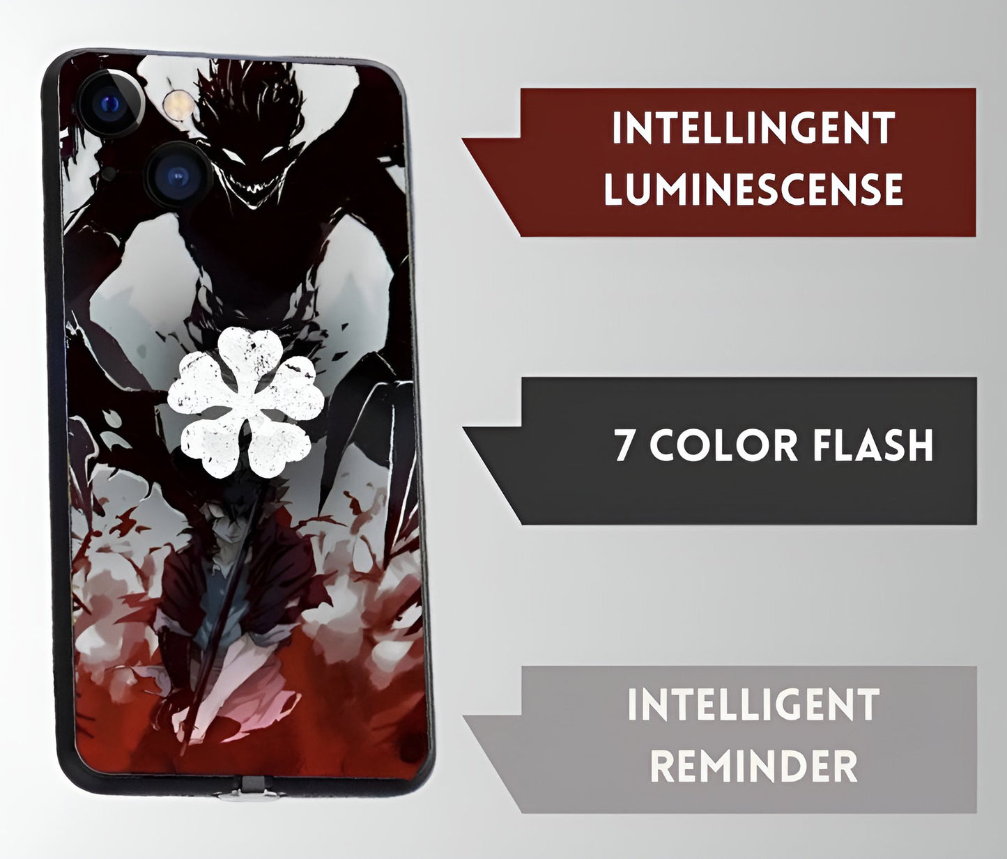 Luxury Light Led Case - Black Clover Edition