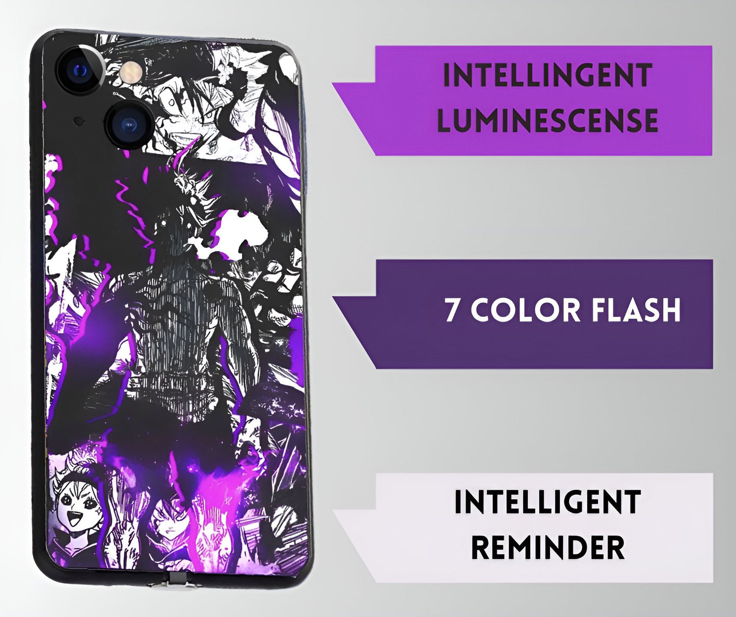 Luxury Light Led Case - Black Clover Edition