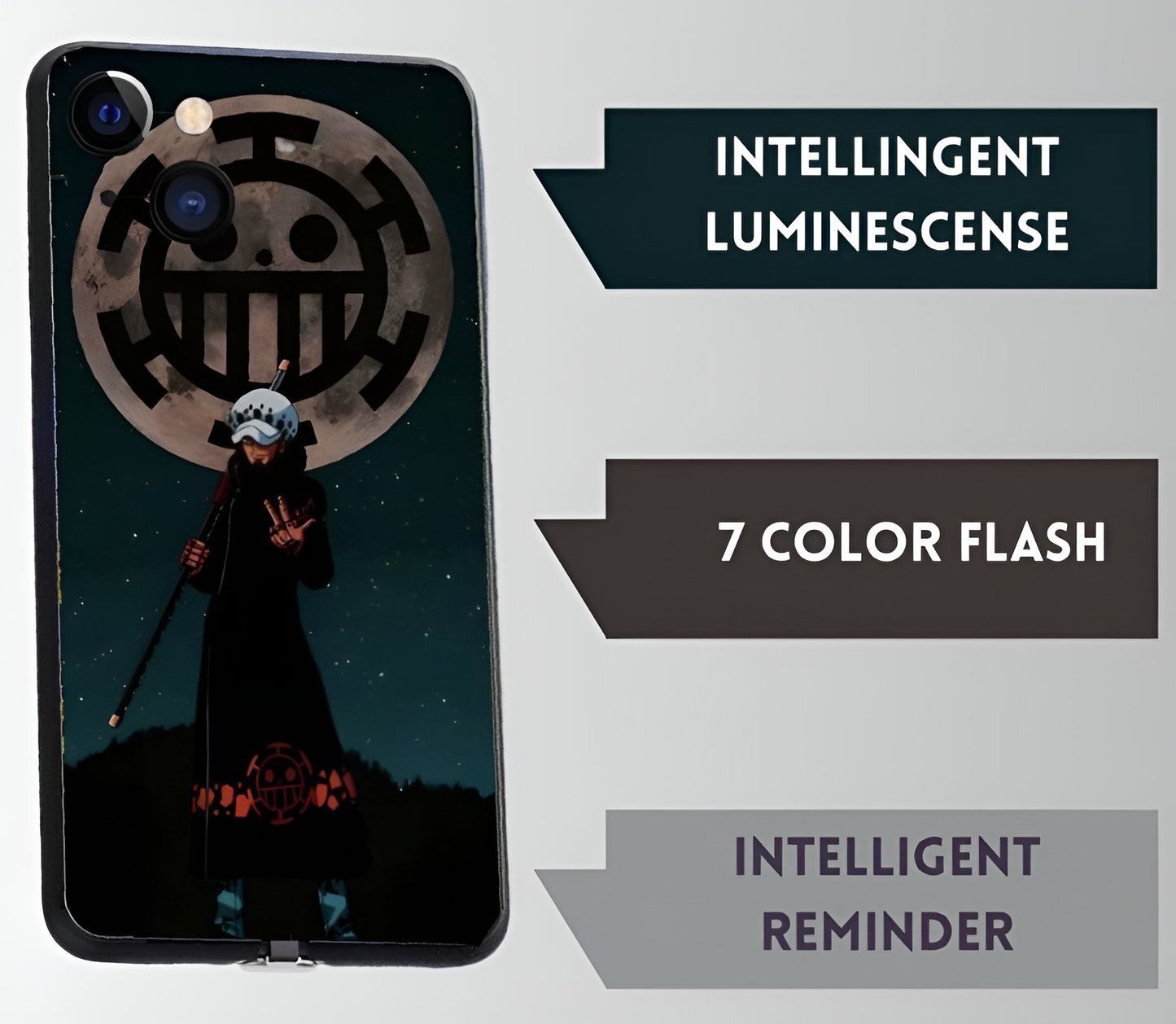 Luxury Light Led Case - One Piece - Trafalgar Law Edition