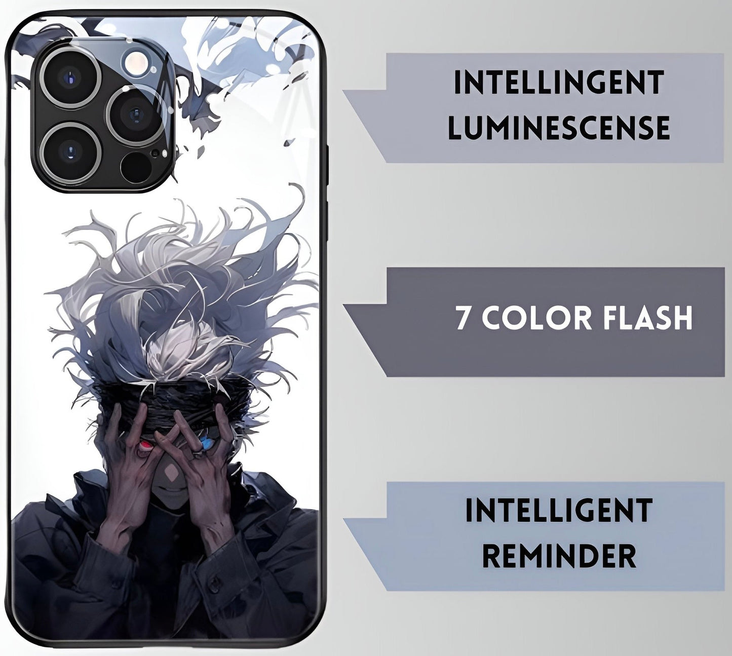 Luxury Light Led Case - Jujutsu Kaisen - Gojo Edition - more cases inside - AiroTeck